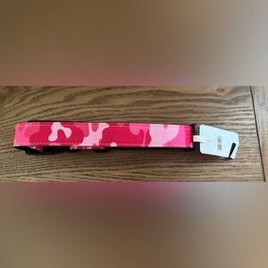 NWT Pink Fabric Camouflage Evan's Dog Collar Sz L Made in USA Adjustable